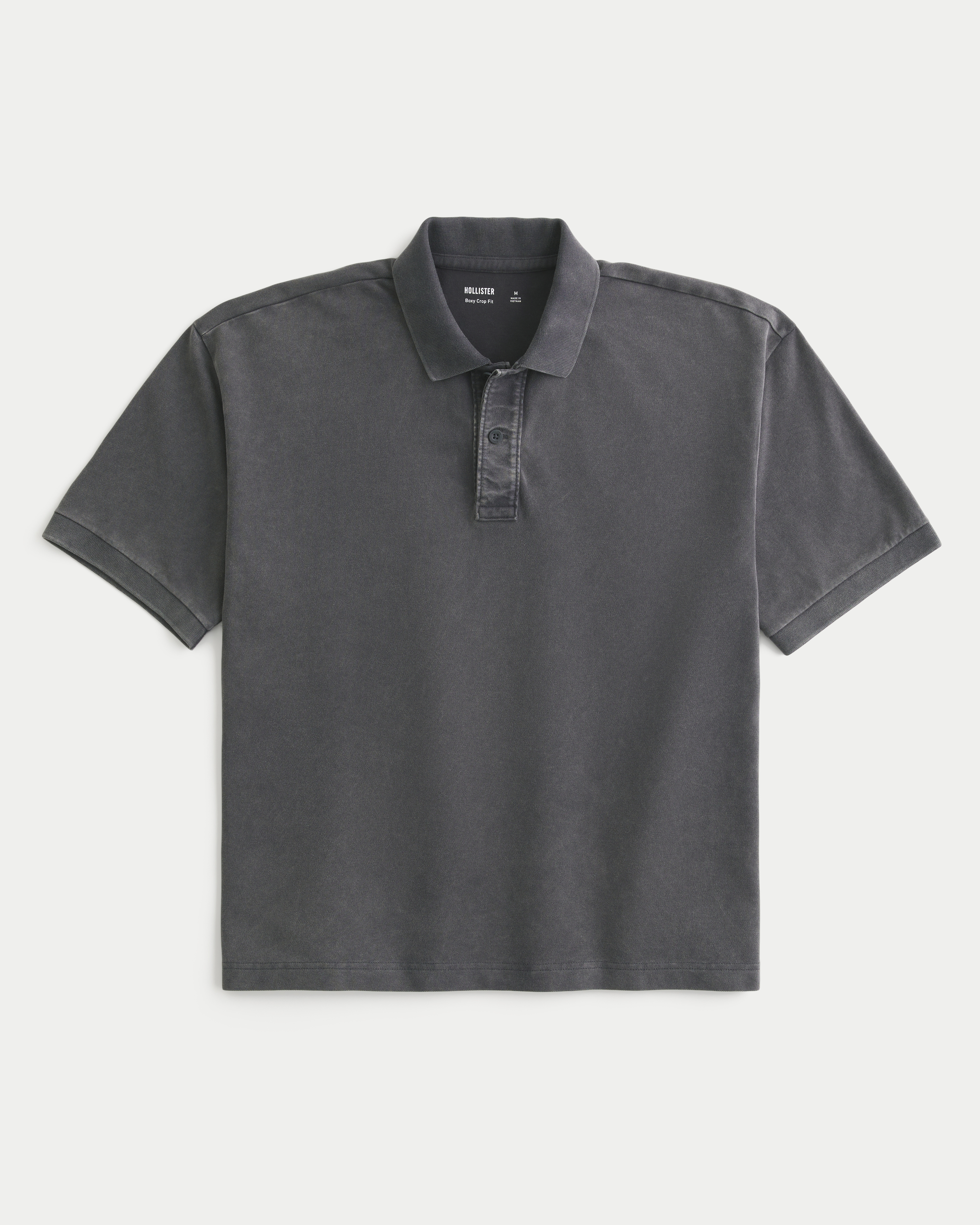 Boxy Crop Washed Polo