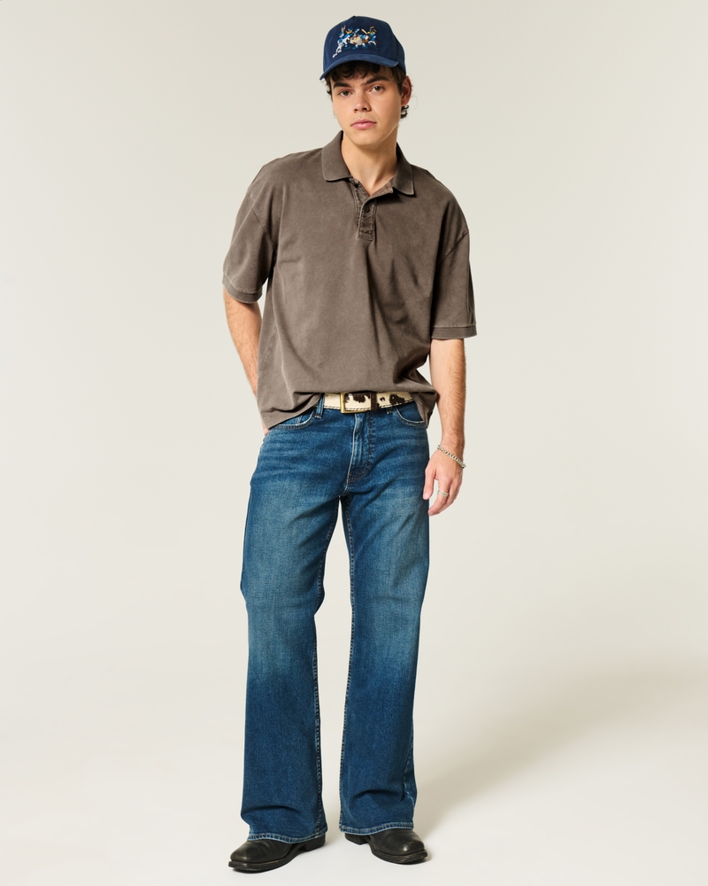 Boxy Crop Washed Polo