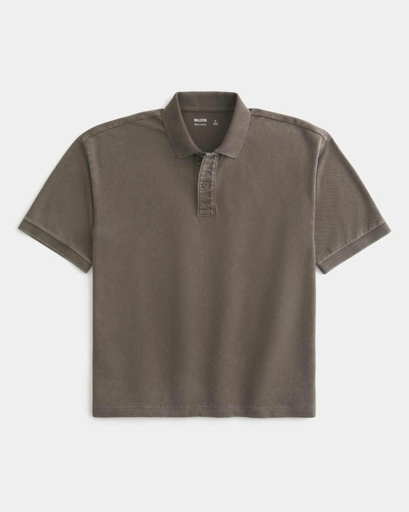 Boxy Crop Washed Polo