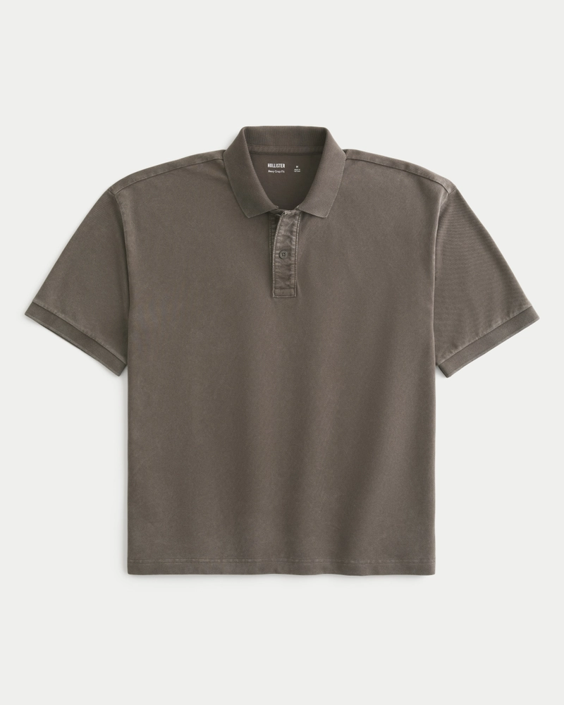 Boxy Crop Washed Polo