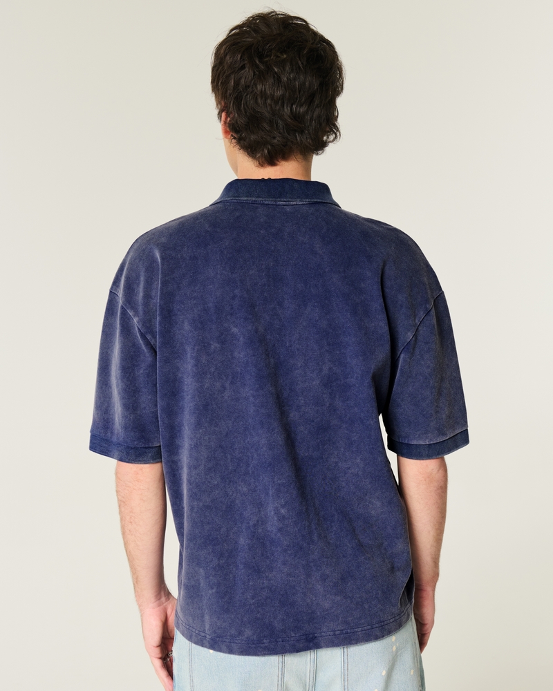 Boxy Crop Washed Polo