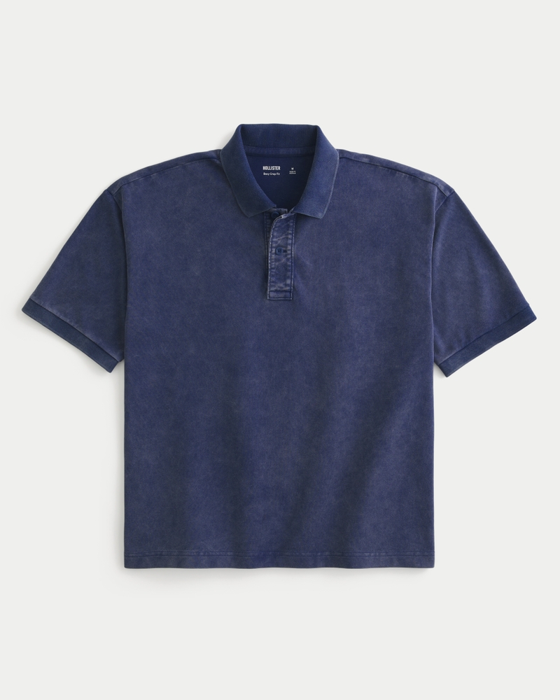 Boxy Crop Washed Polo