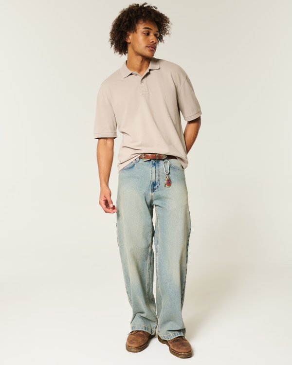 Boxy Crop Washed Polo
