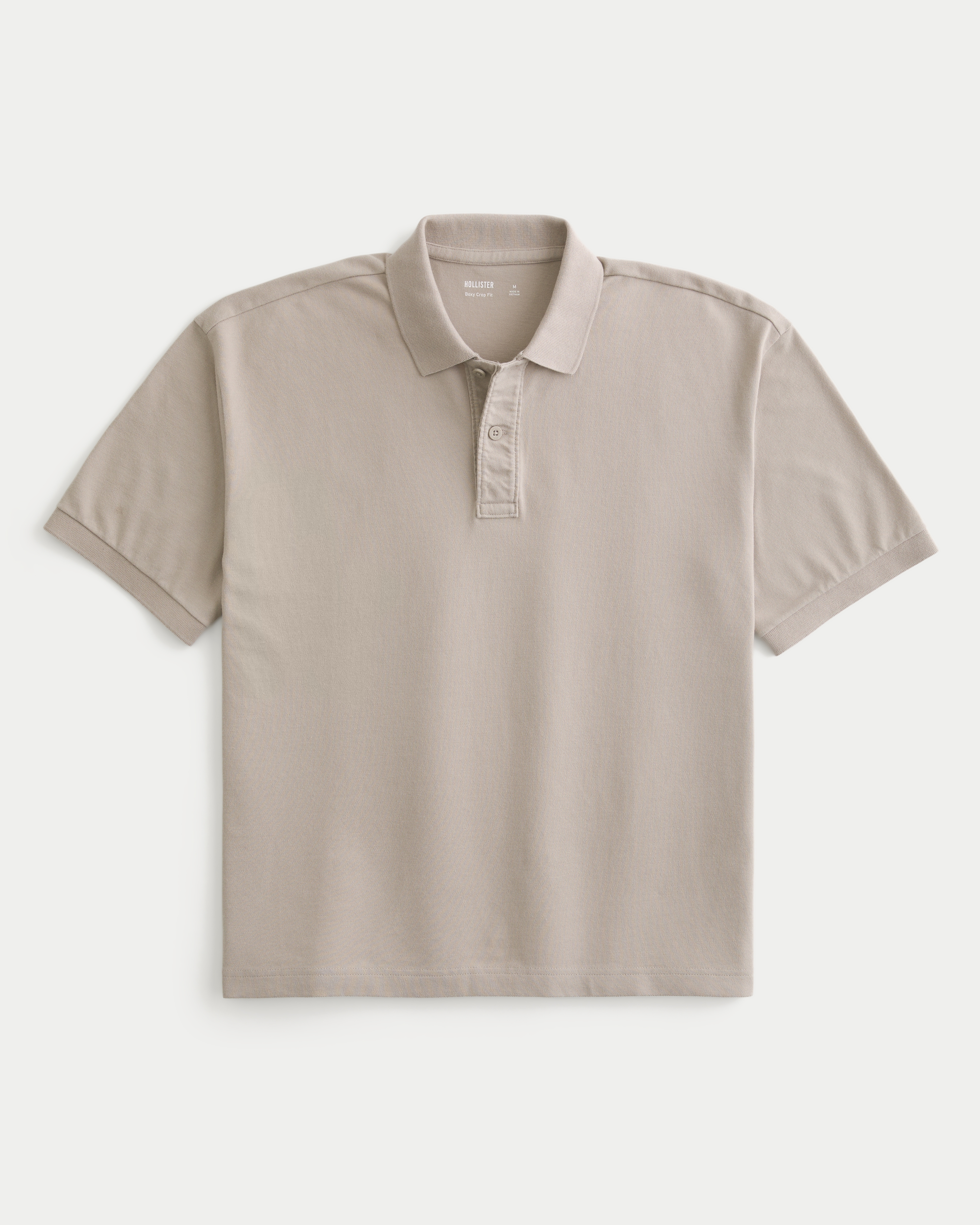 Boxy Crop Washed Polo