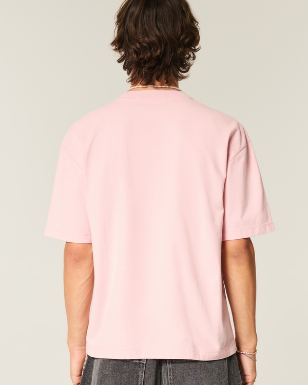 Boxy Crop Heavyweight Washed Crew T-Shirt