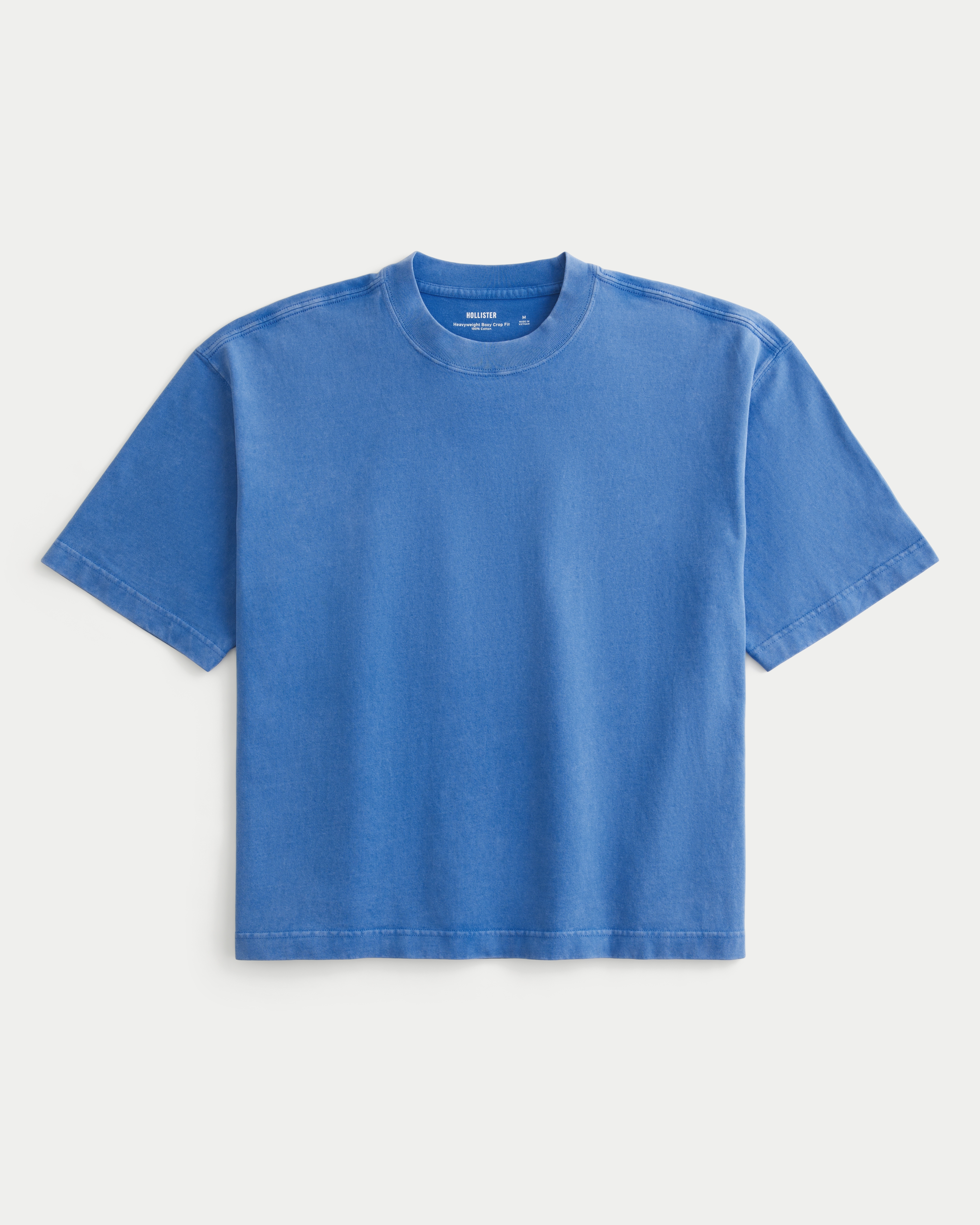 Boxy Heavyweight Crop Washed Crew T-Shirt