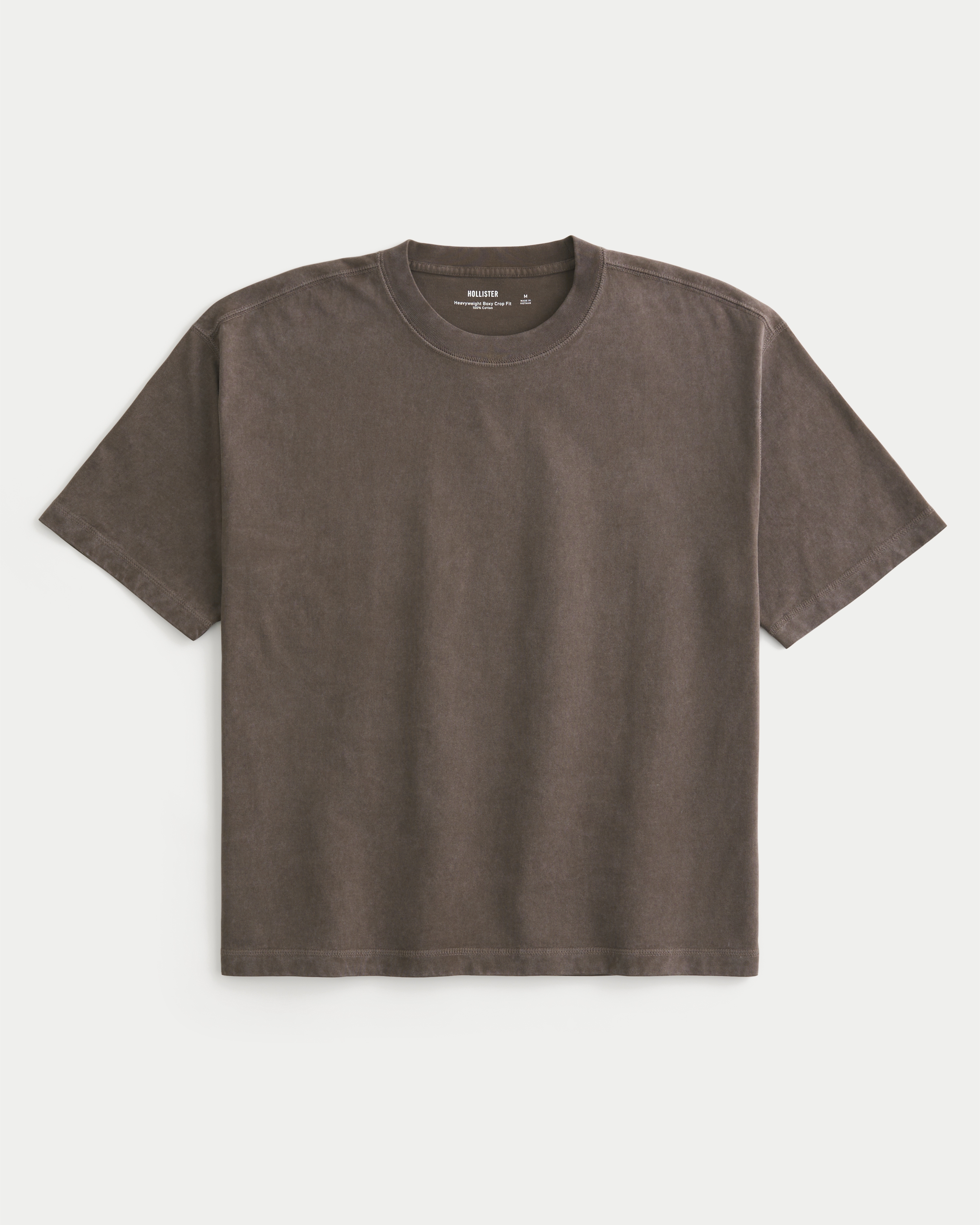 Boxy Crop Heavyweight Washed Crew T-Shirt