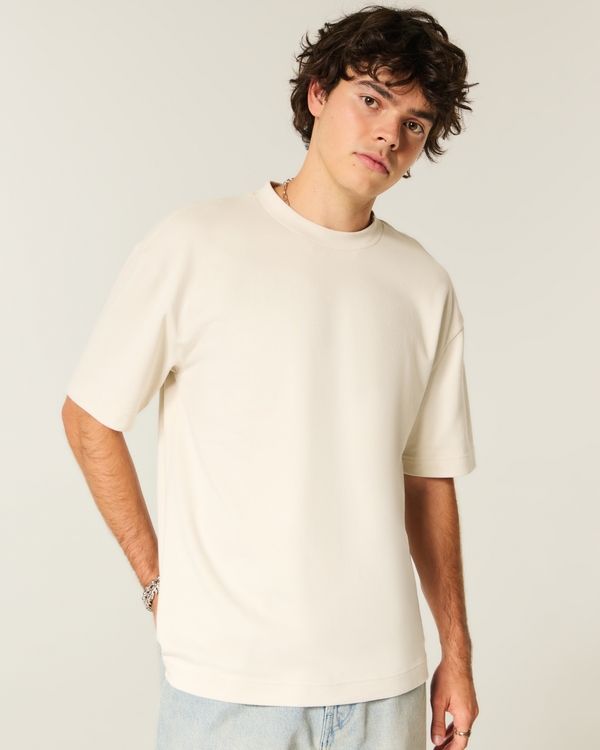 Boxy Cooling Tee, Cream view 1