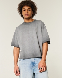 Washed Baggy Crop Crew T-Shirt