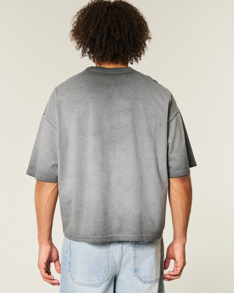 Washed Baggy Crop Crew T-Shirt