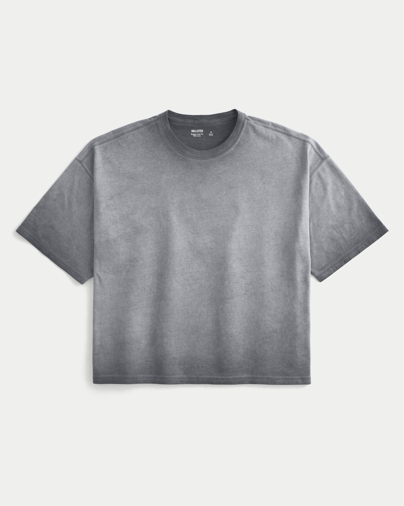 Washed Baggy Crop Crew T-Shirt