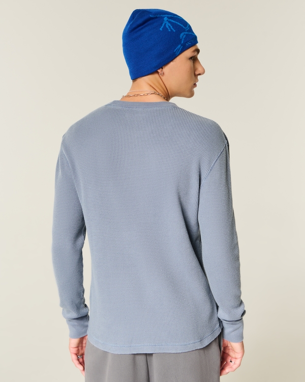 Relaxed Long-Sleeve Thermal Crew T-Shirt