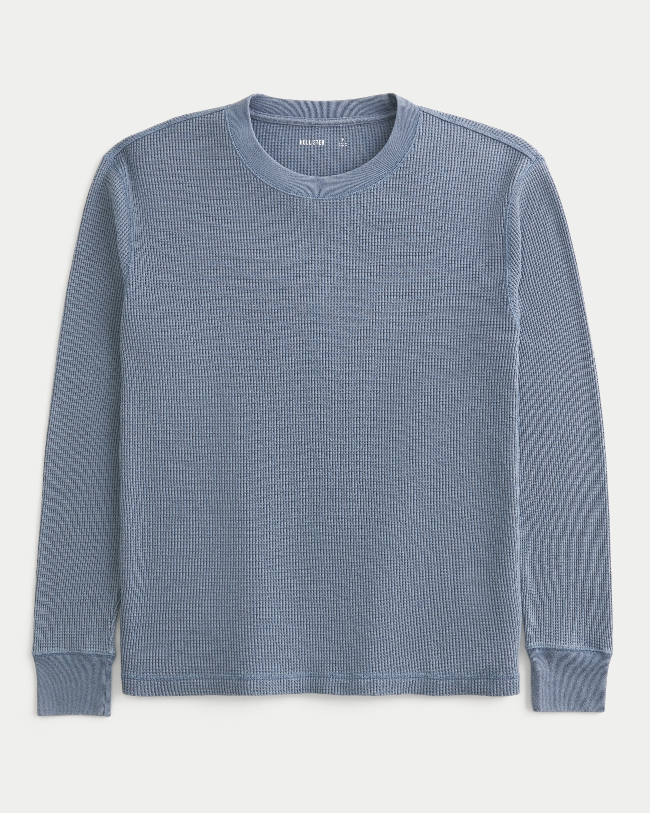 Relaxed Long-Sleeve Thermal Crew T-Shirt