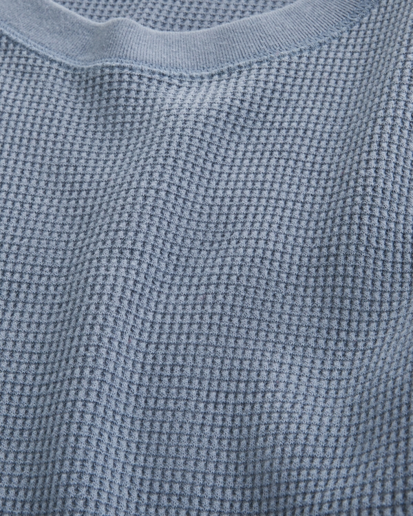 Relaxed Long-Sleeve Thermal Crew T-Shirt