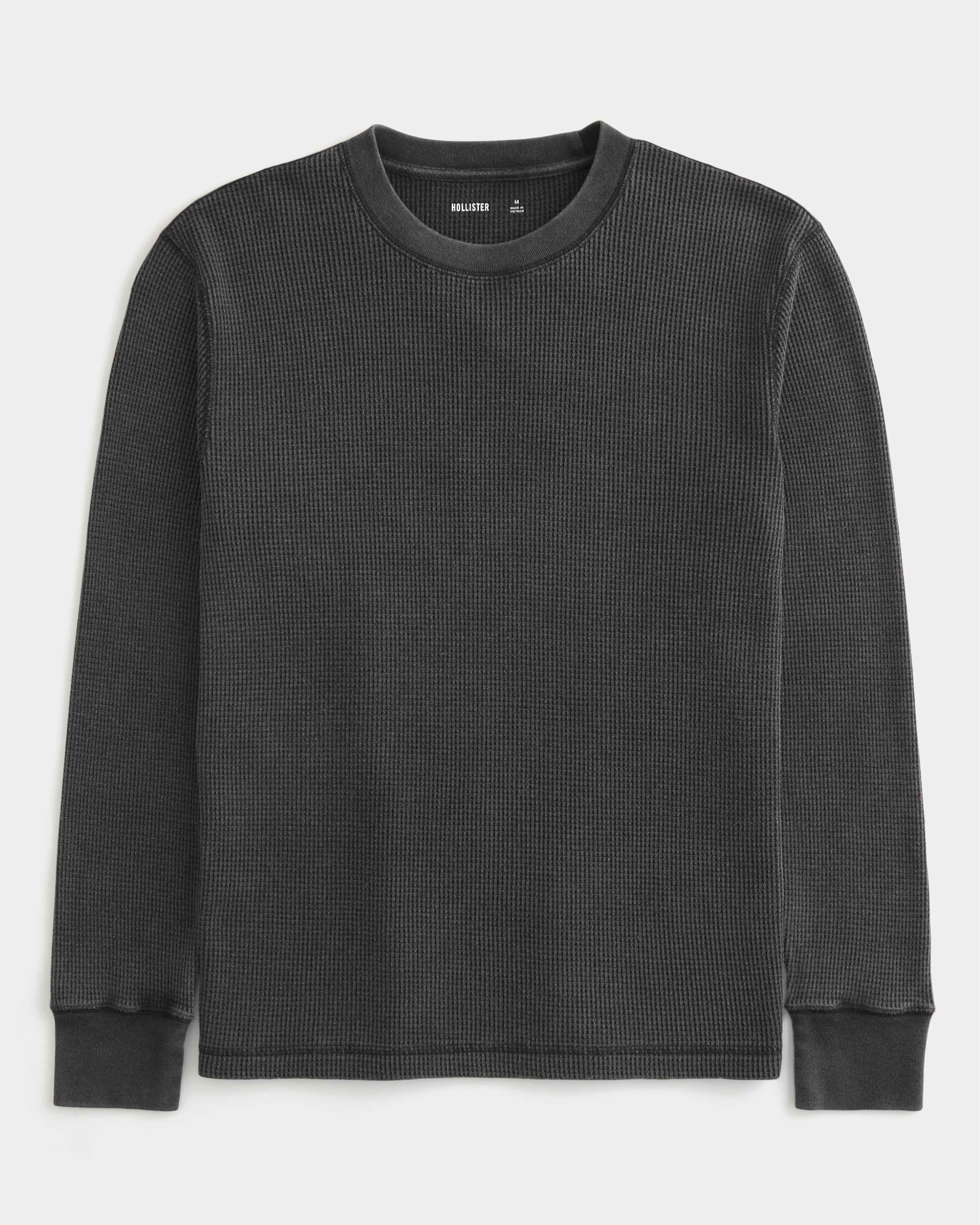 Relaxed Long-Sleeve Thermal Crew T-Shirt