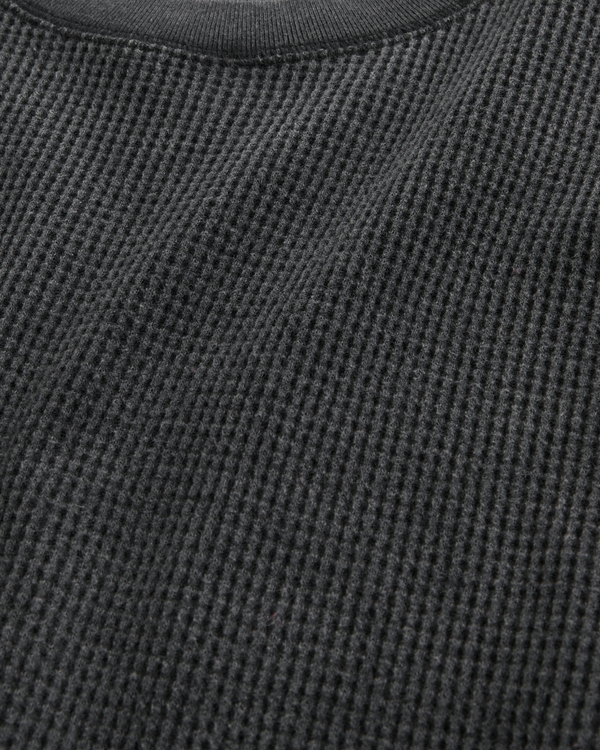 Relaxed Long-Sleeve Thermal Crew T-Shirt