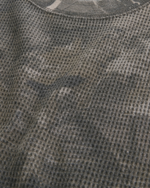 Relaxed Thermal Long-Sleeve Camo Crew Shirt