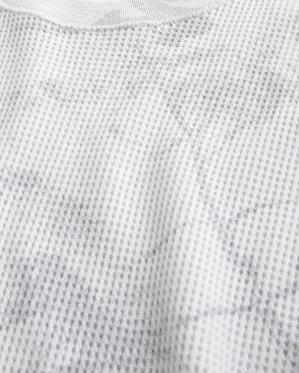 Relaxed Long-Sleeve Thermal Crew Camo T-Shirt