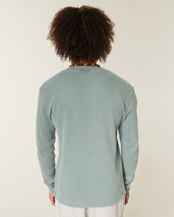 Relaxed Long-Sleeve Thermal Crew T-Shirt