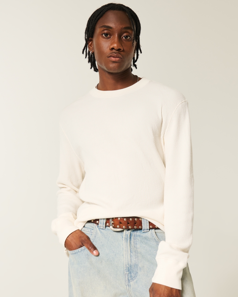 Relaxed Thermal Long-Sleeve Crew Shirt