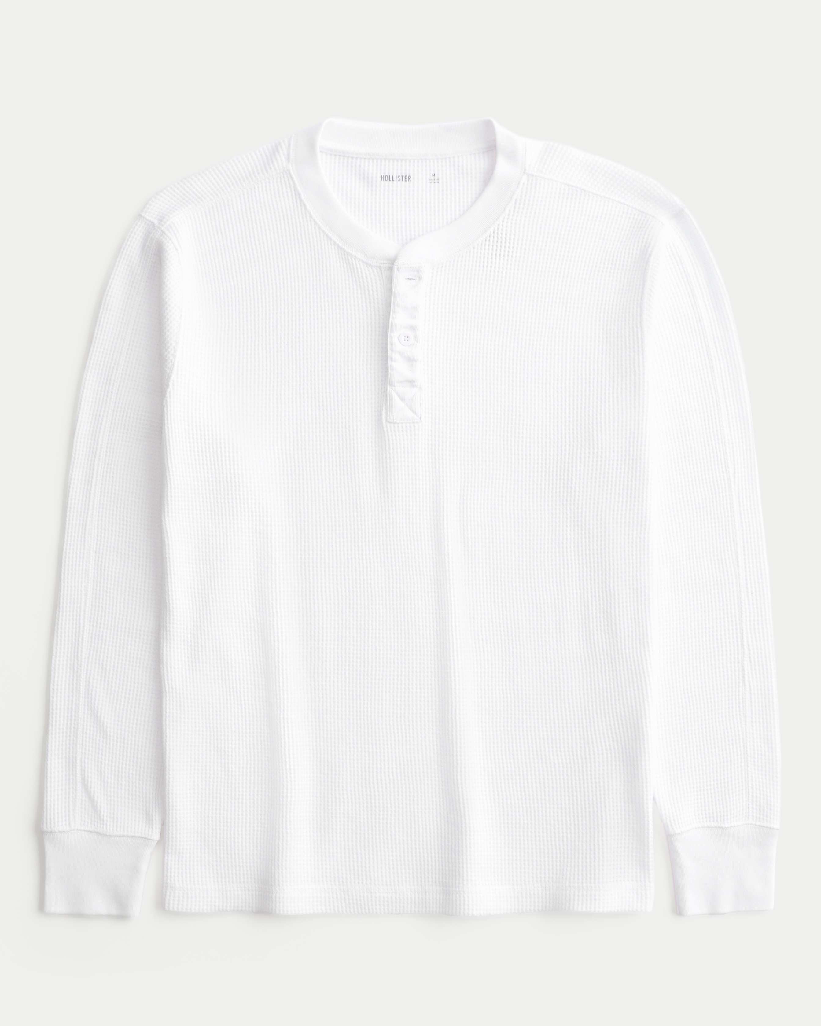 Relaxed Waffle Knit Henley