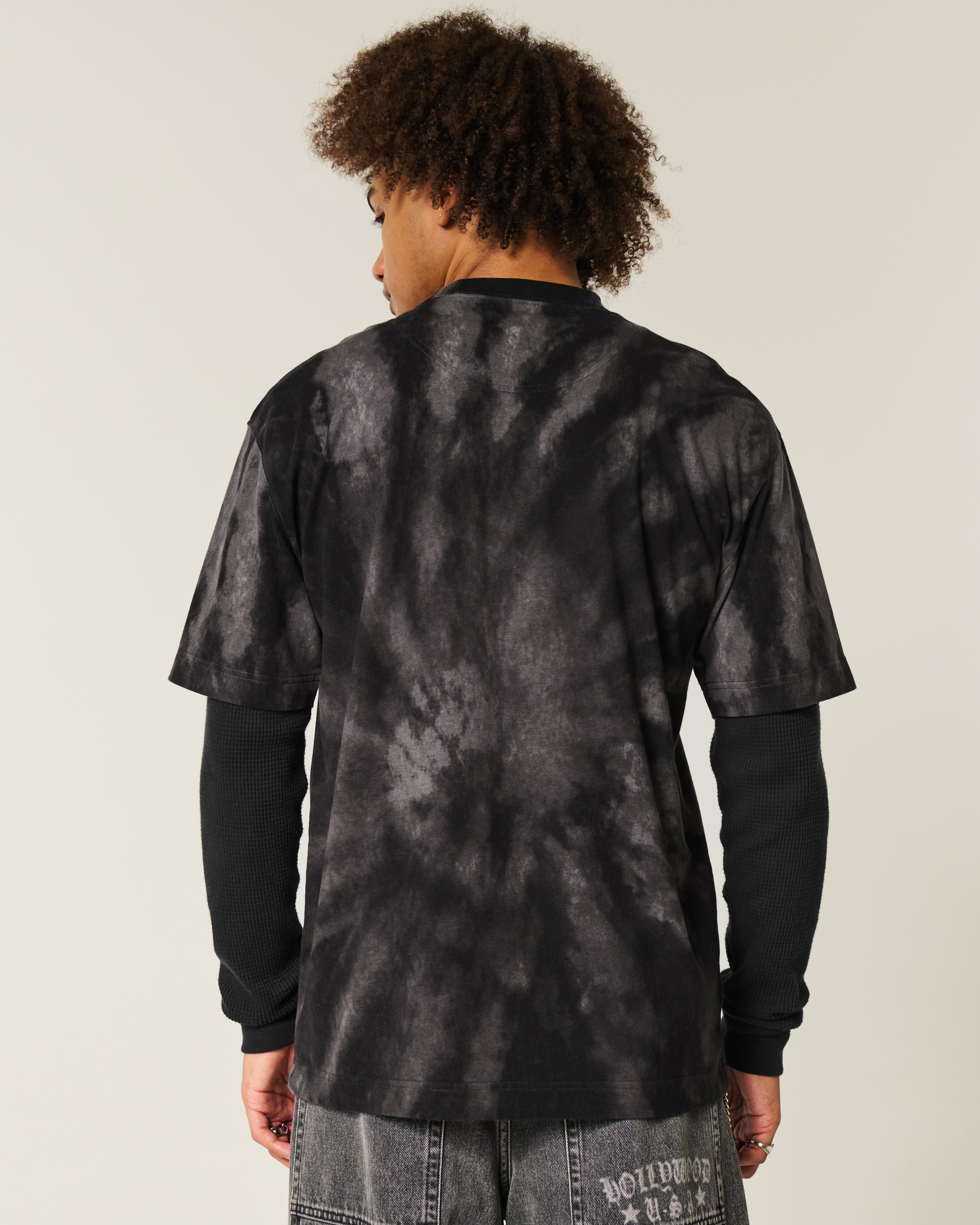 Boxy Heavyweight Tie-Dye Cotton Crew T-Shirt