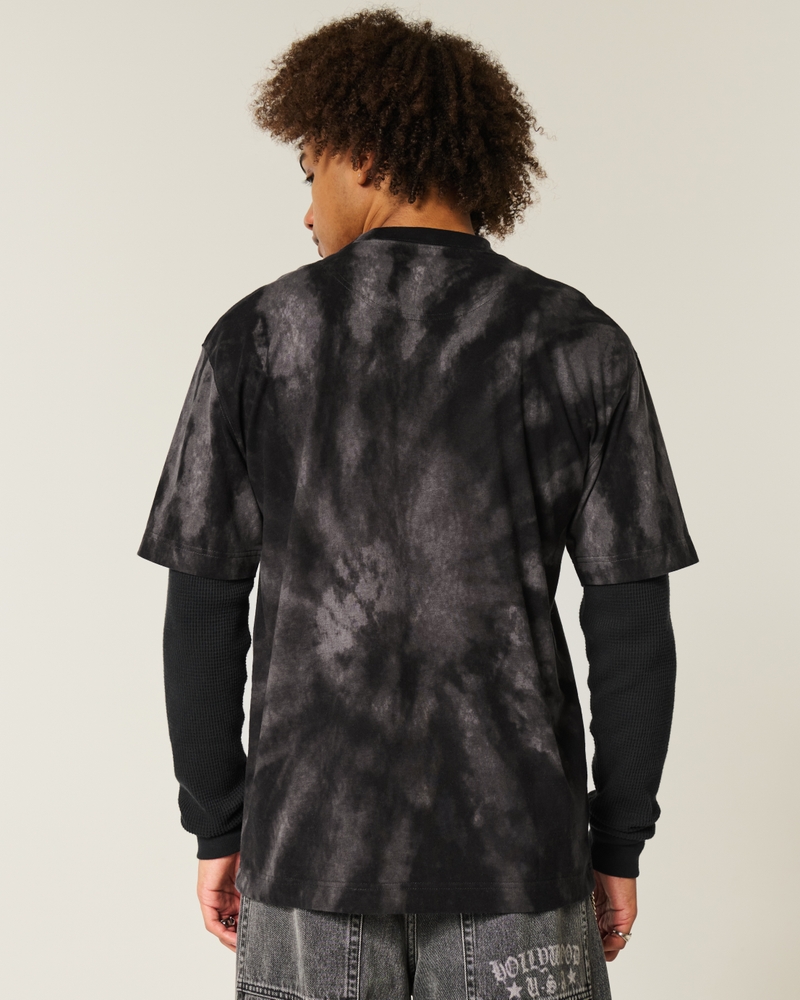 Boxy Heavyweight Tie-Dye Cotton Crew T-Shirt