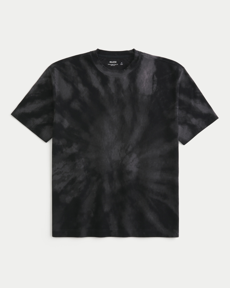 Boxy Heavyweight Tie-Dye Cotton Crew T-Shirt