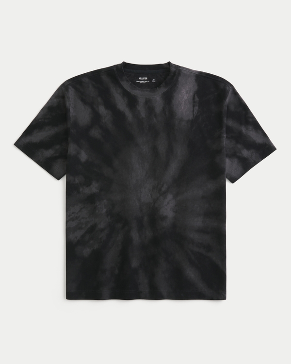 Boxy Heavyweight Tie-Dye Cotton Crew T-Shirt