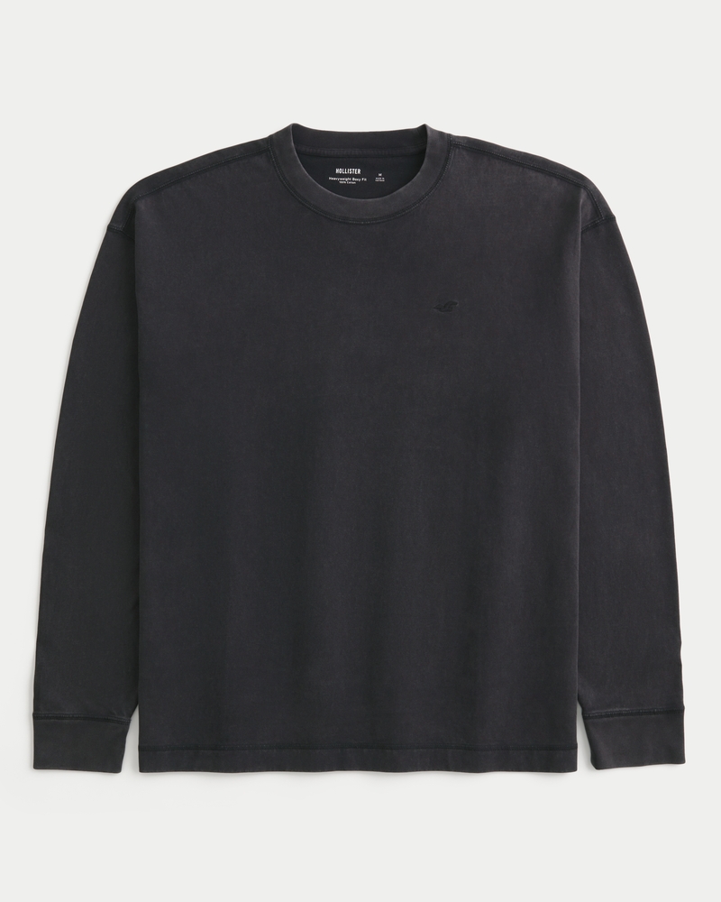 Boxy Heavyweight Long-Sleeve Icon Crew T-Shirt