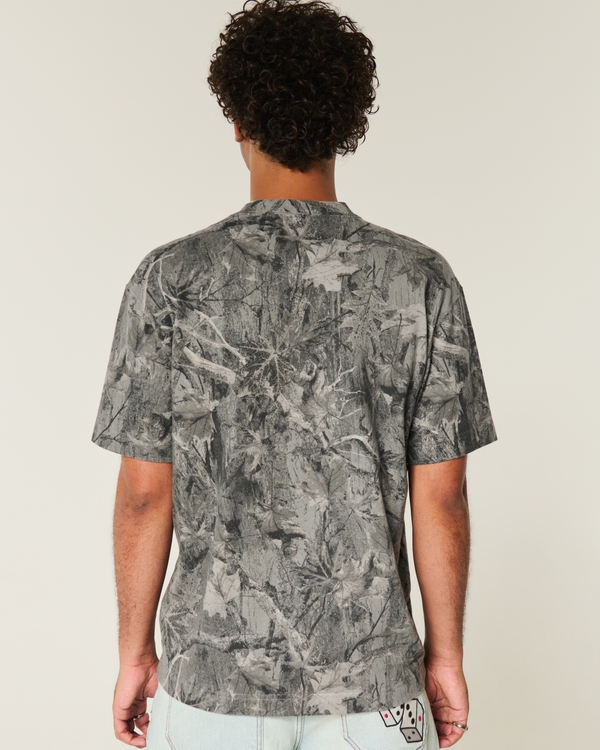 Boxy Heavyweight Camo Crew T-Shirt