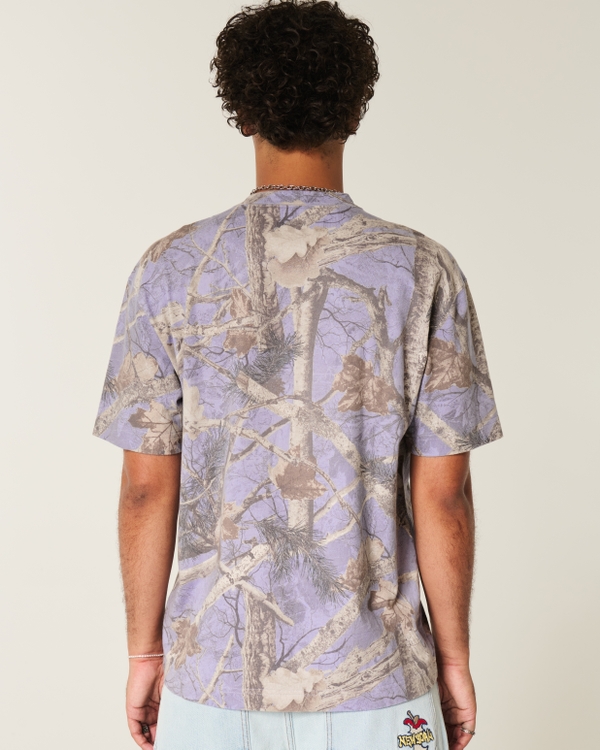 Boxy Heavyweight Camo Crew T-Shirt