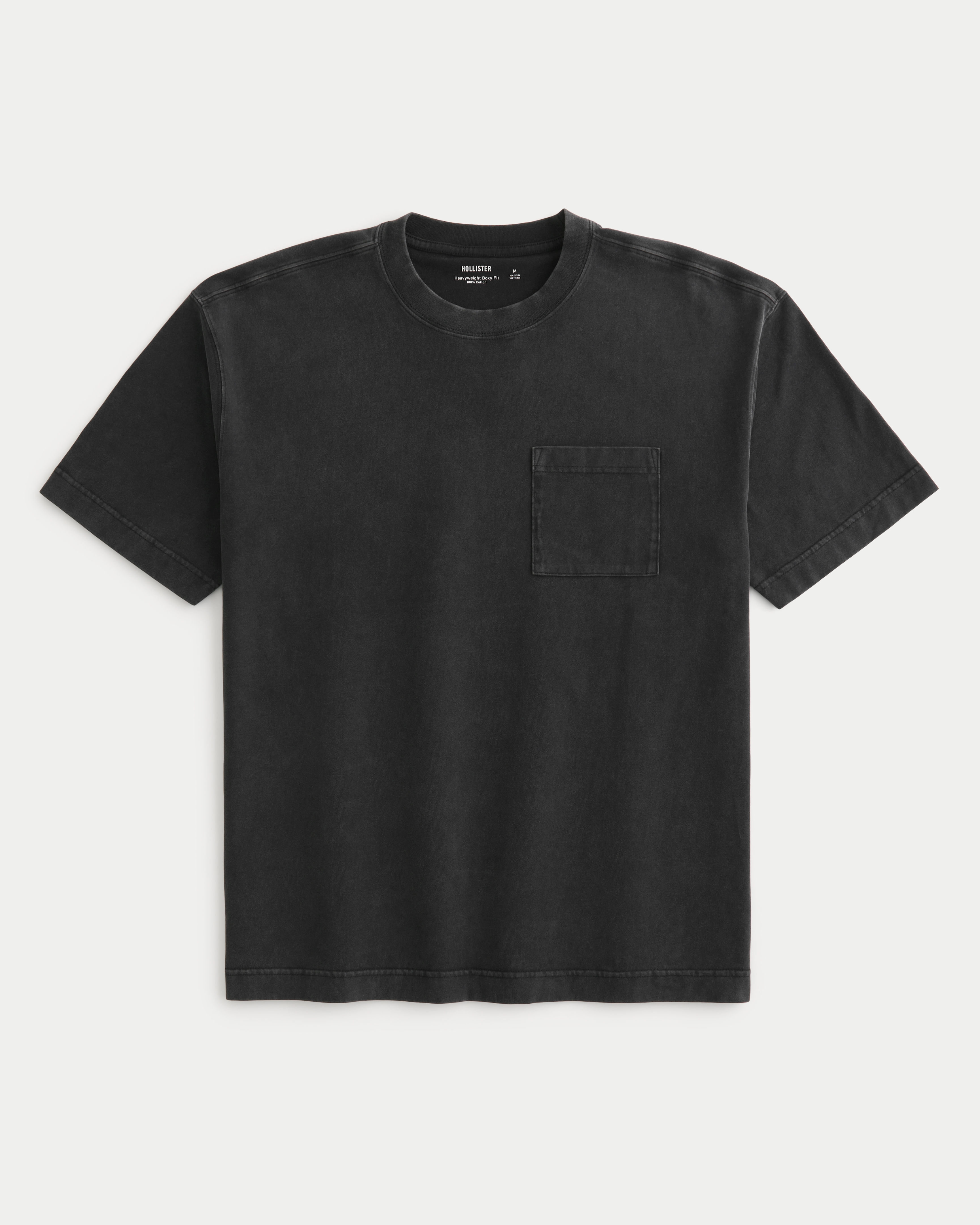 Boxy Heavyweight Washed Pocket Crew T-Shirt