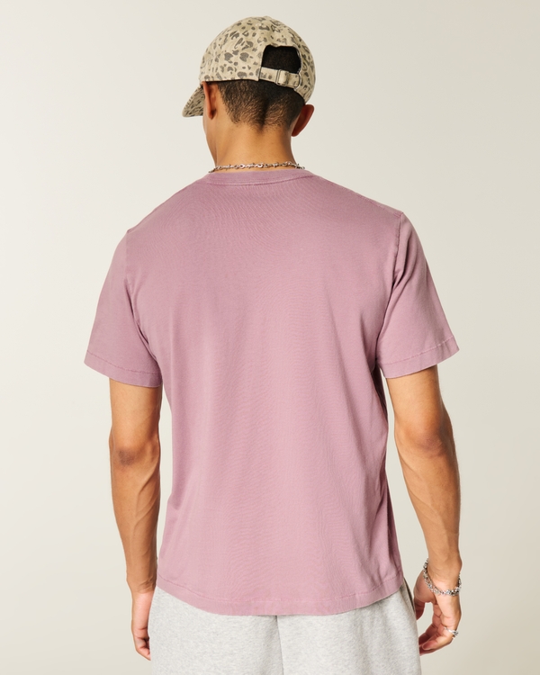 Slim Crop Tee, Washed Deep Mauve view 2