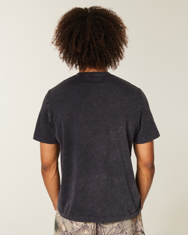 Slim Crop Tee, Washed Black view 2