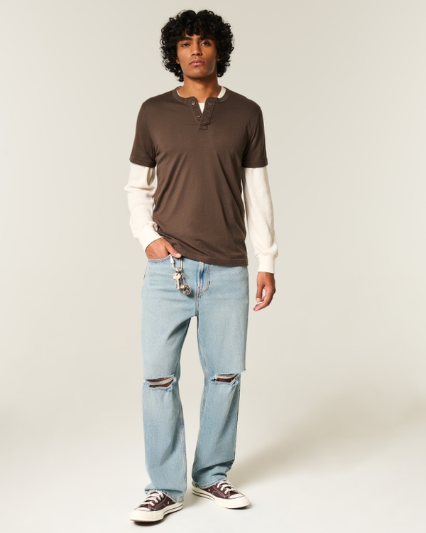 Slim Henley, Dark Brown view 2