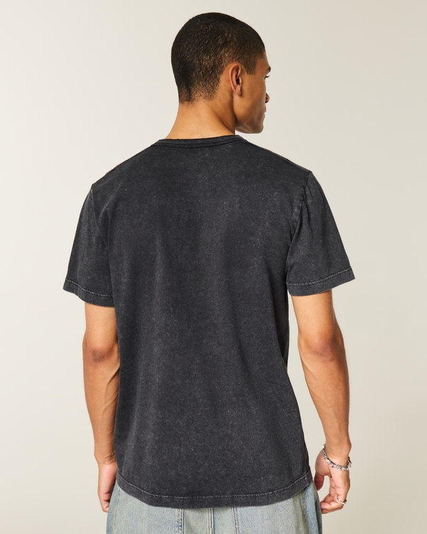 Slim Henley, Washed Black view 2