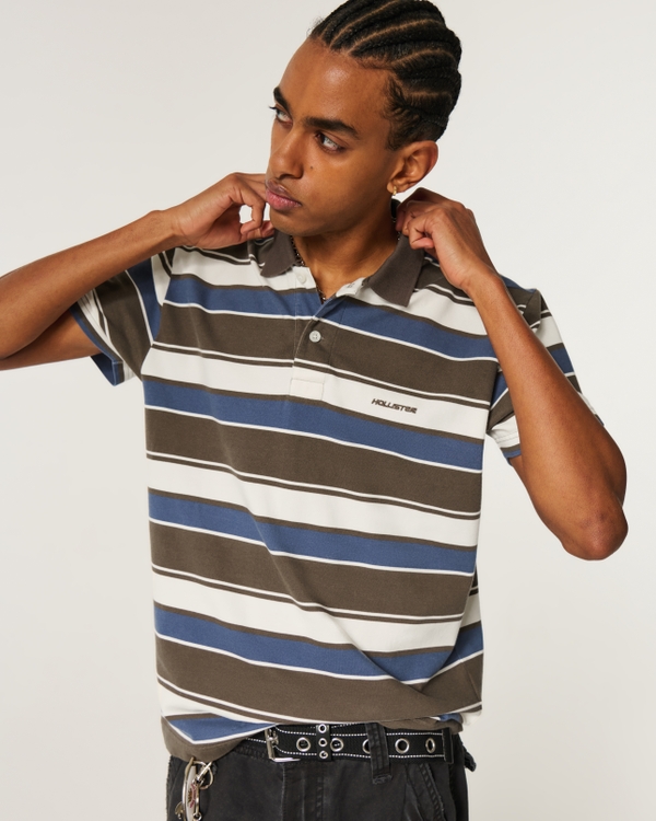 Logo Polo, Brown Stripe view 1