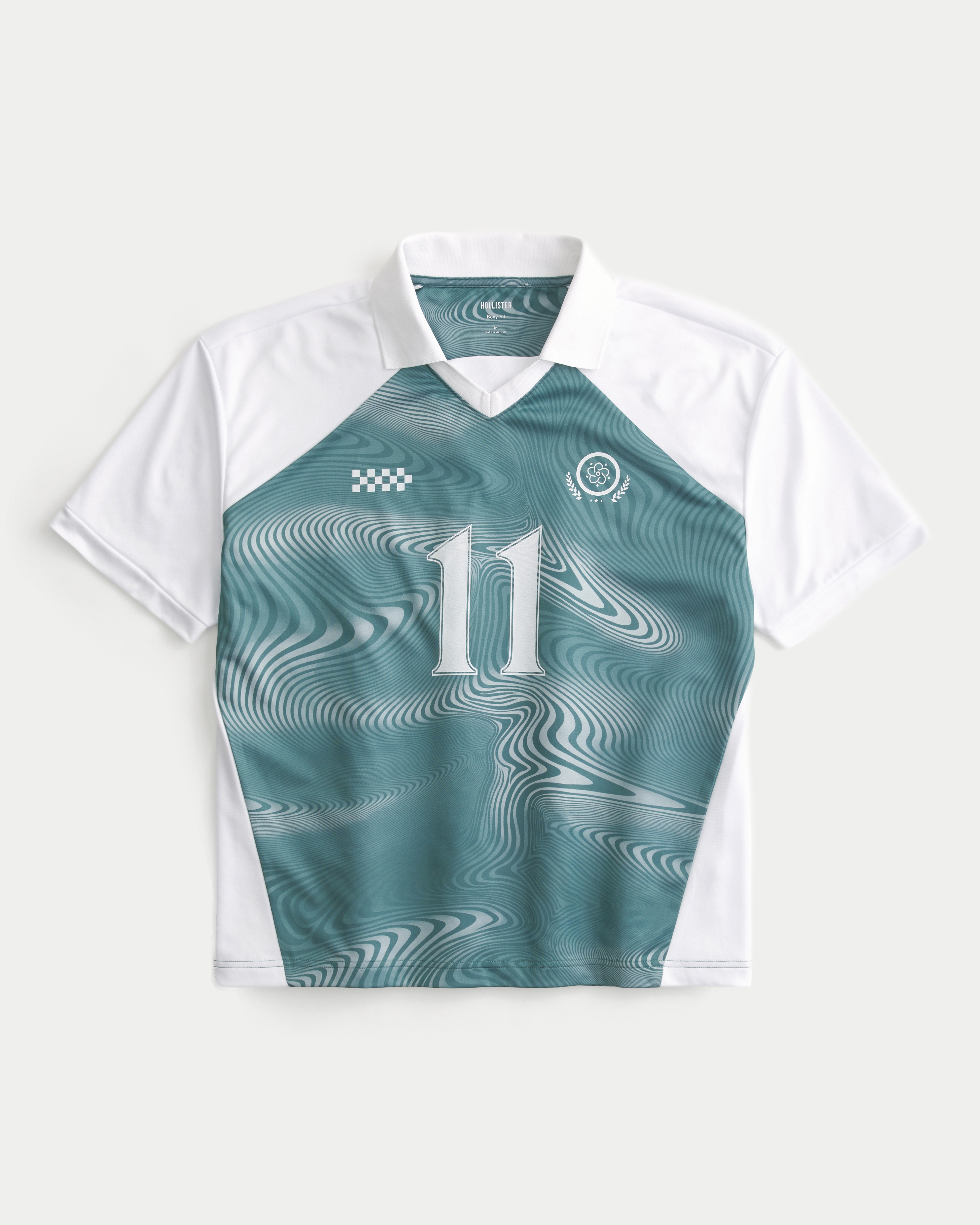 Boxy Number Graphic Soccer Jersey