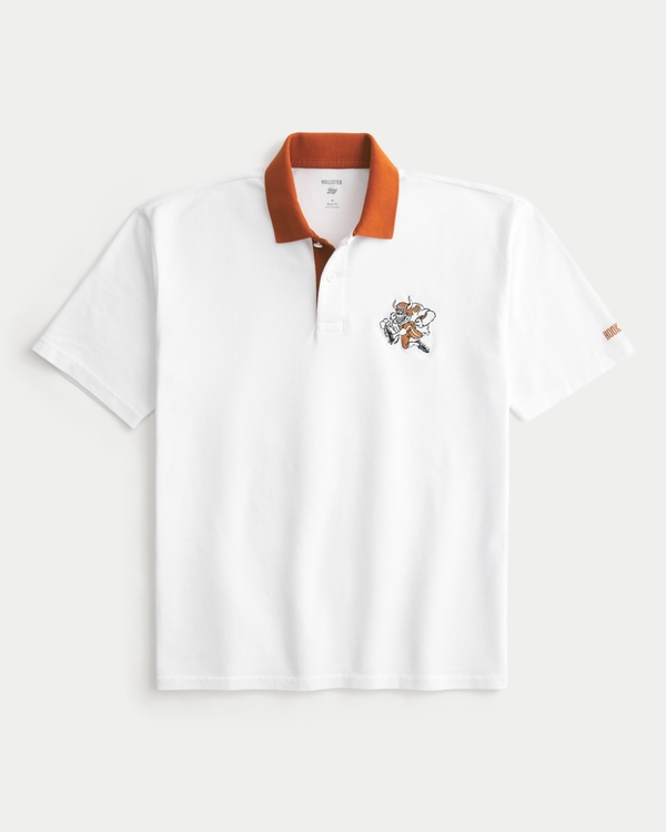 Boxy University of Texas Graphic Polo, White view 1