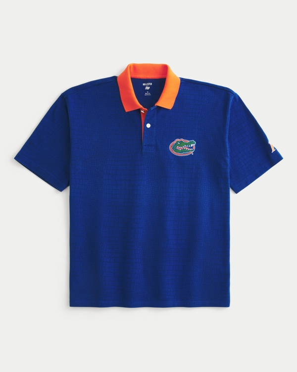 Boxy University of Florida Graphic Polo, Bliue Print view 1