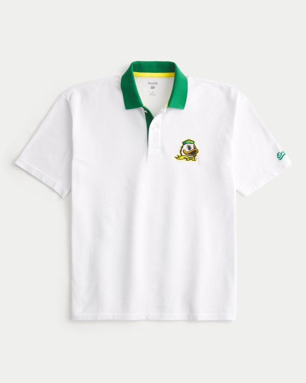 Boxy University of Oregon Graphic Polo, White view 1