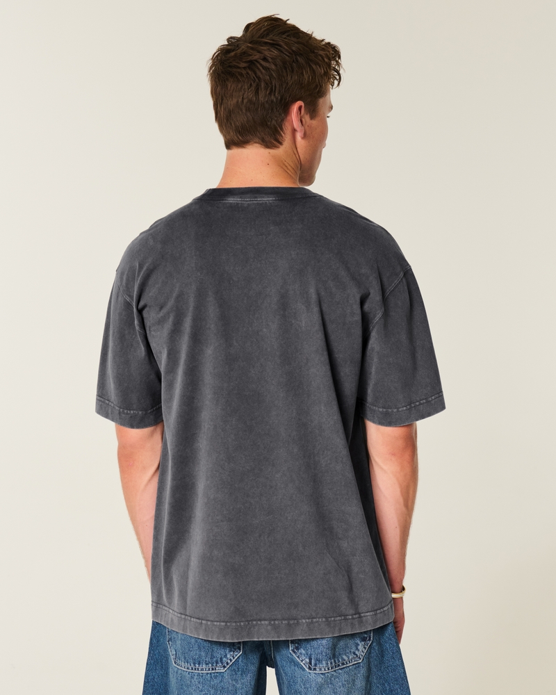 Boxy Heavyweight Washed Pocket Crew T-Shirt