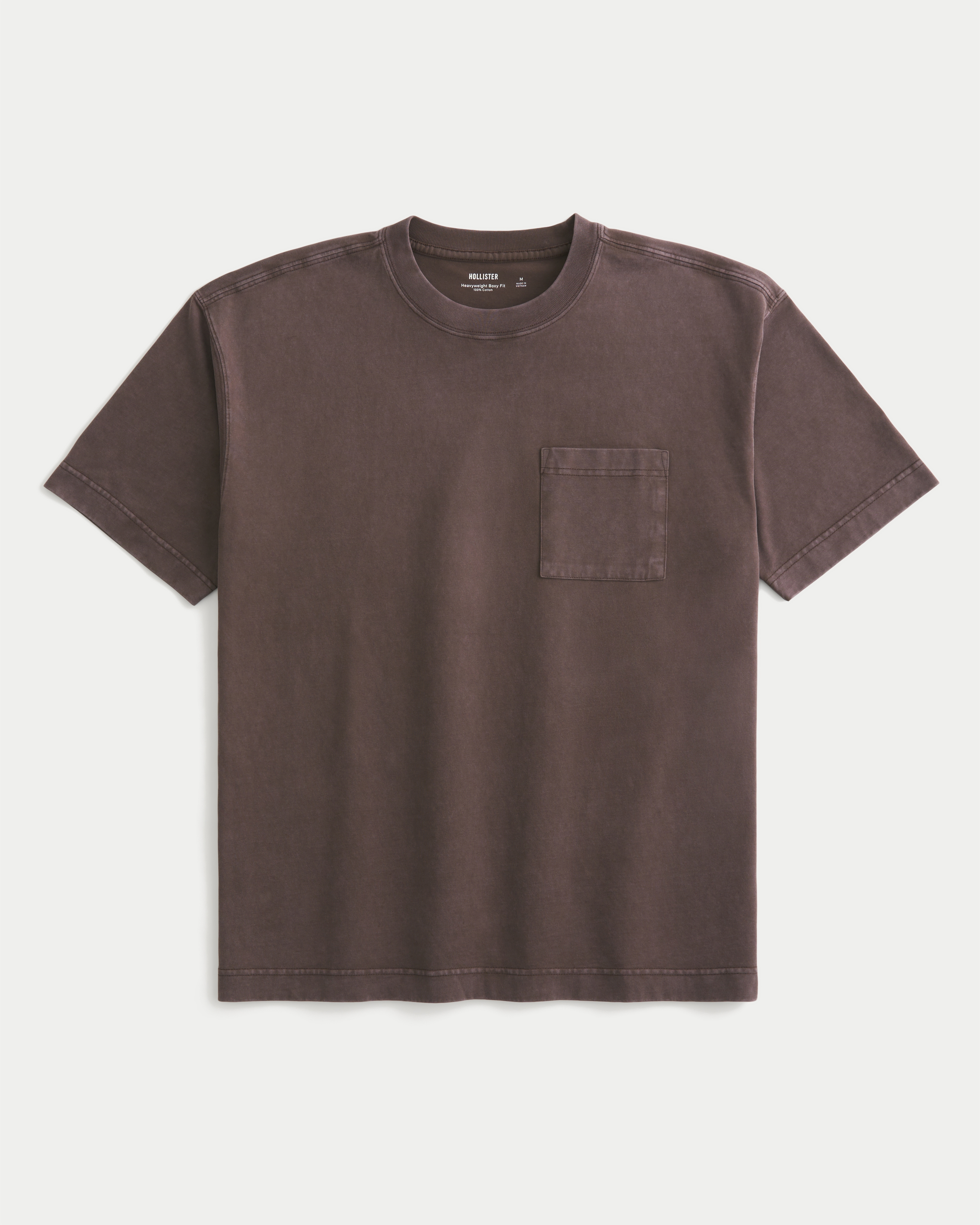 Boxy Heavyweight Washed Pocket Crew T-Shirt