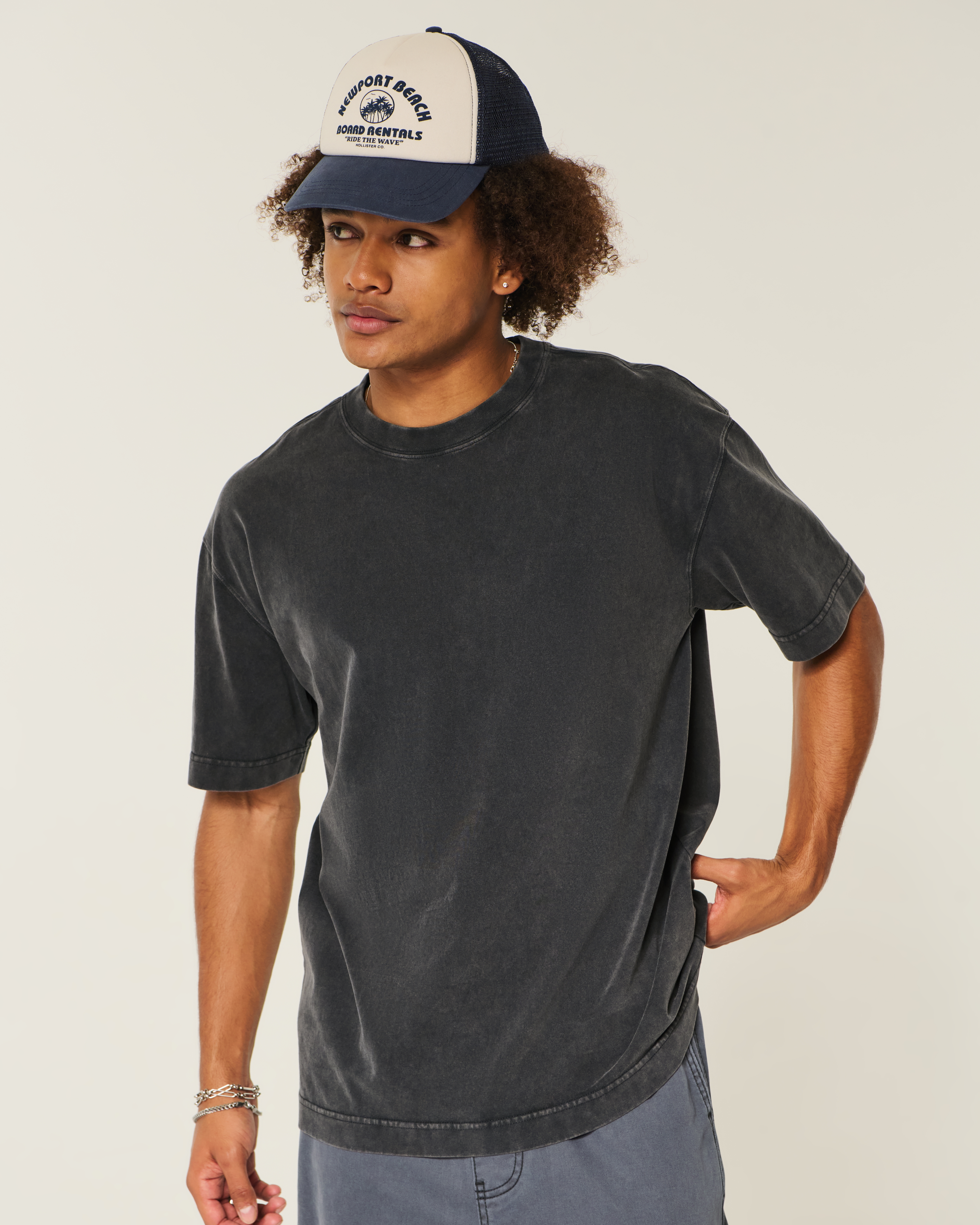 トップス STANDARDCALIFOLNIA Heavyweight Box LogoT Men's Boxy Heavyweight Logo Crew T-Shirt | Men's Tops