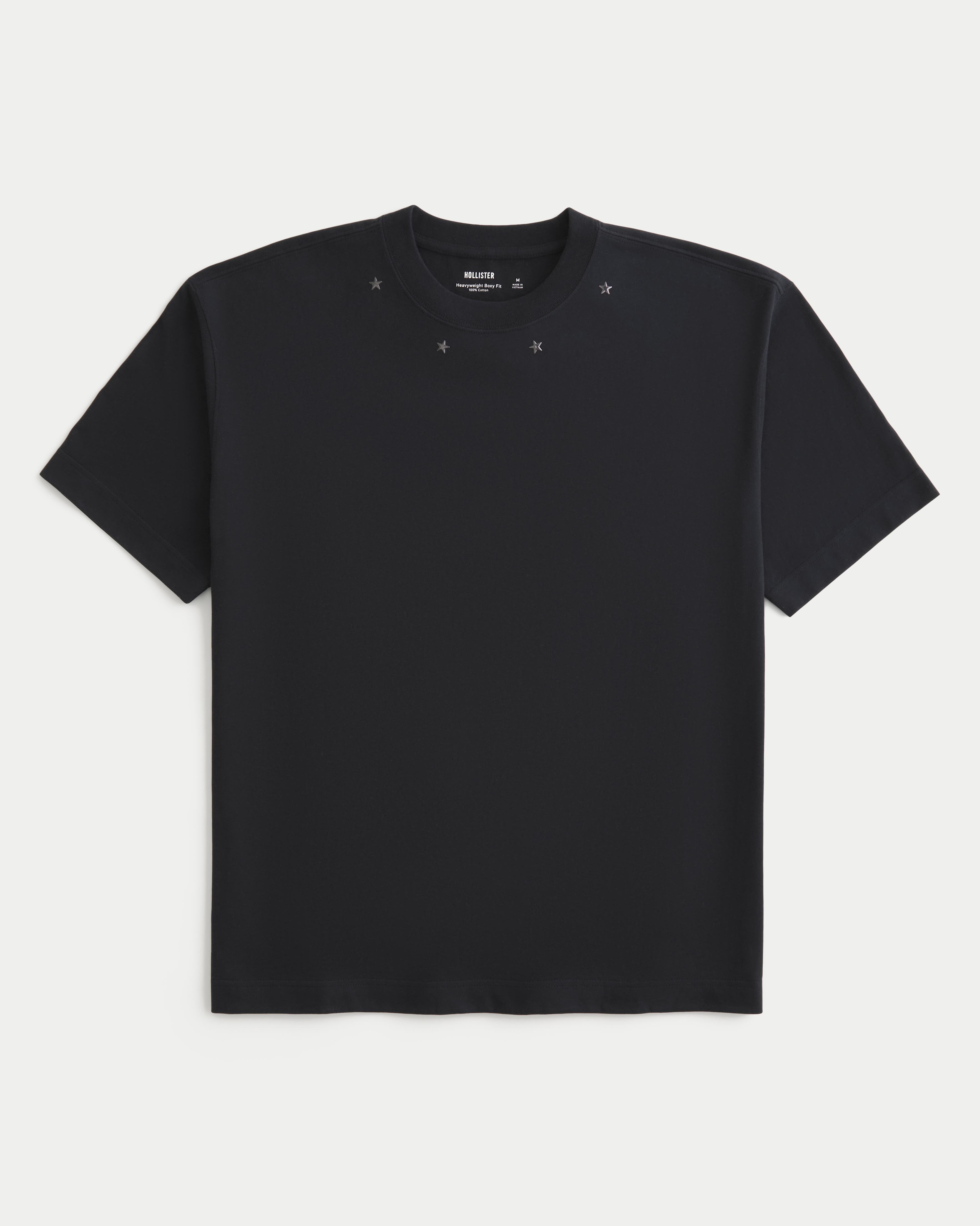 Boxy Heavyweight Star Embellished Crew T-Shirt