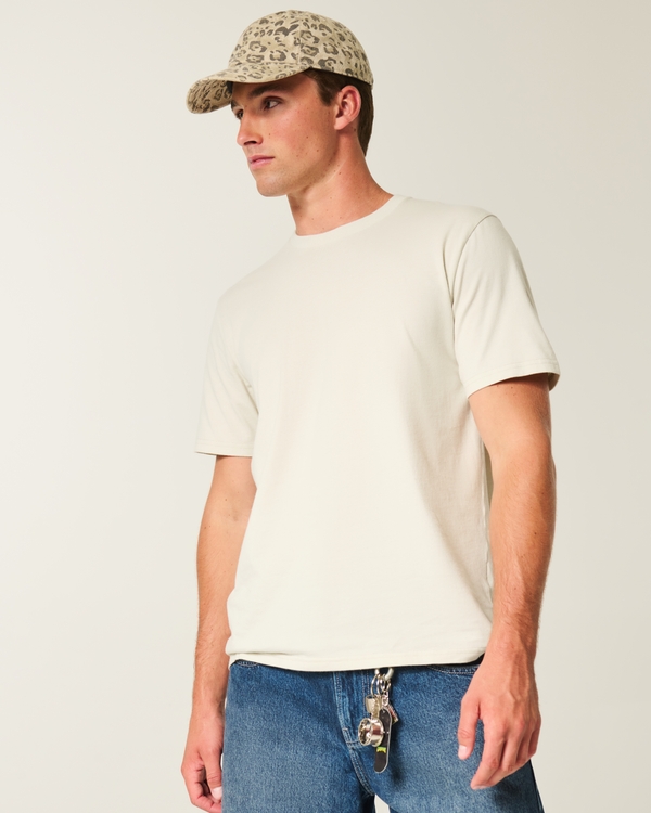 Classic Fit Logo Crew T-Shirt, Cream view 1