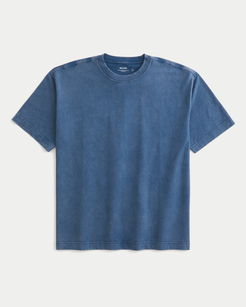 Boxy Heavyweight Washed Cotton Crew T-Shirt 3-Pack