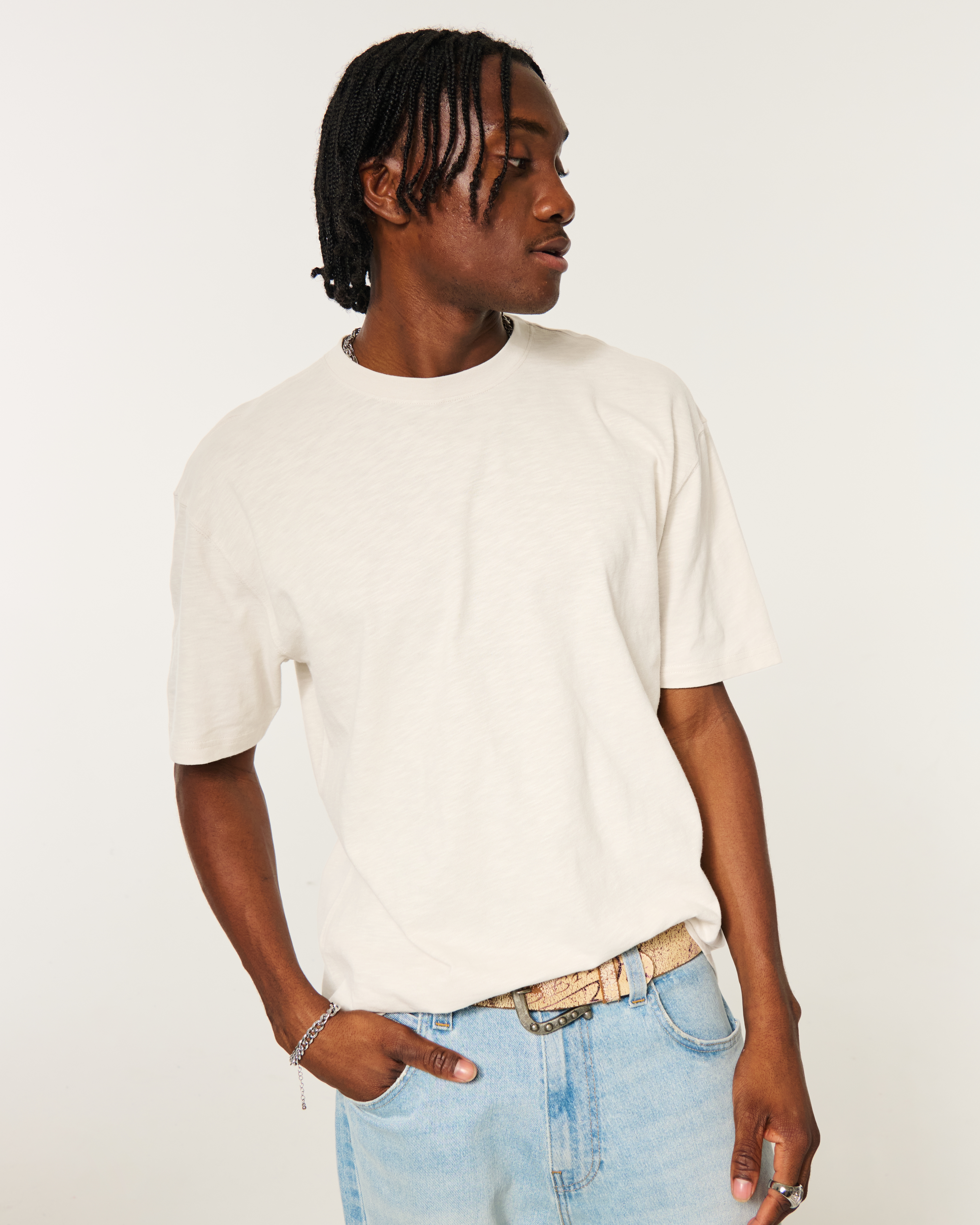 Boxy Slub Crew T-Shirt