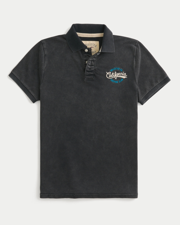 Vault Release Logo Graphic Polo, Faded Black view 1